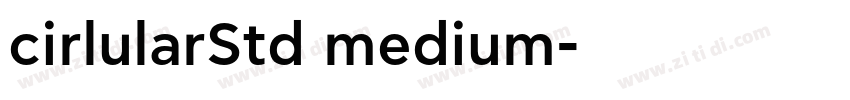 cirlularStd medium字体转换